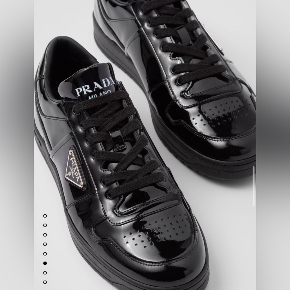 Prada Downtown leather sneakers black NWT